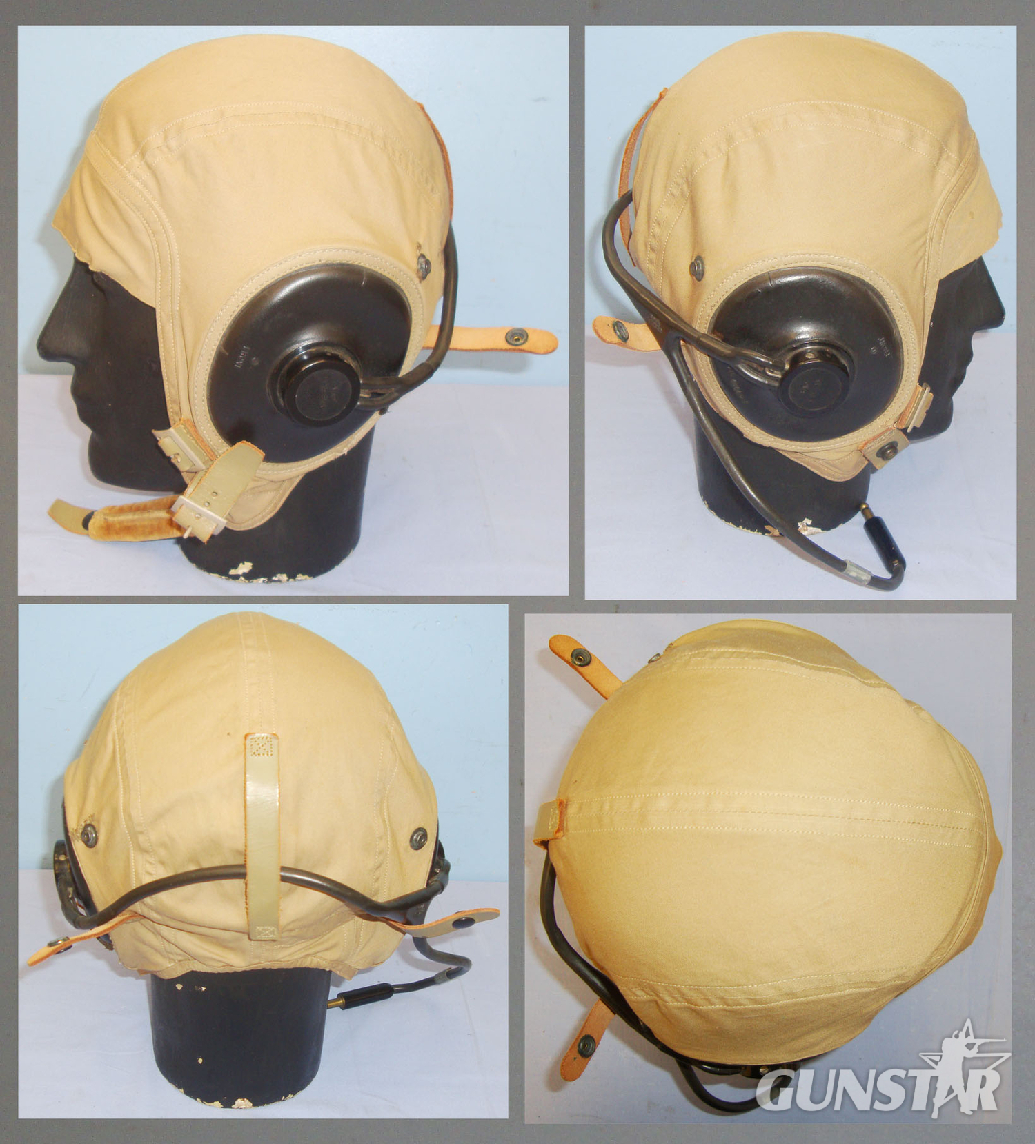 Excellent WWII US Navy/Marine Corps AN6540-3s Summer Flying Helmet with Full Wiring Looms. 20976. Excellent WWII US Navy/Marine Corps AN6540-3s Summer Flying Helmet with Full Wiring Looms. 20976. Clothing