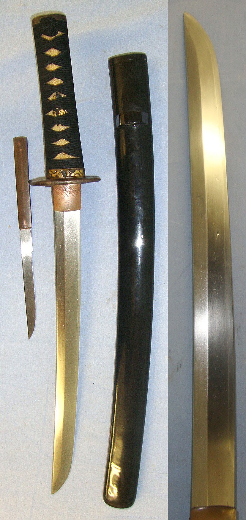 ANCIENT BLADE**Japanese Shinto Period 1680-1788 Mino School Work Ko (Small) Wakizashi Sword With Ko-Gatana (Side Knife), Scabbard & UK Expert Assessment. ED 3053 Sword