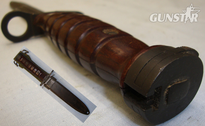 Dutch M4 Bayonet for the M1 Carbine, Scabbard and Frog. BAYO 761. Bayonet