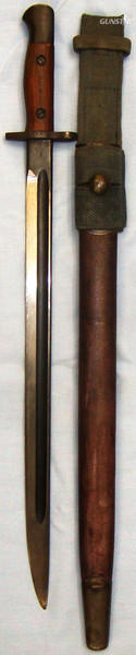 Australian ‘1907’ Pattern Bayonet and Scabbard Made at ‘Lithgow Small Arms Factory’. 19480 Bayonet in 