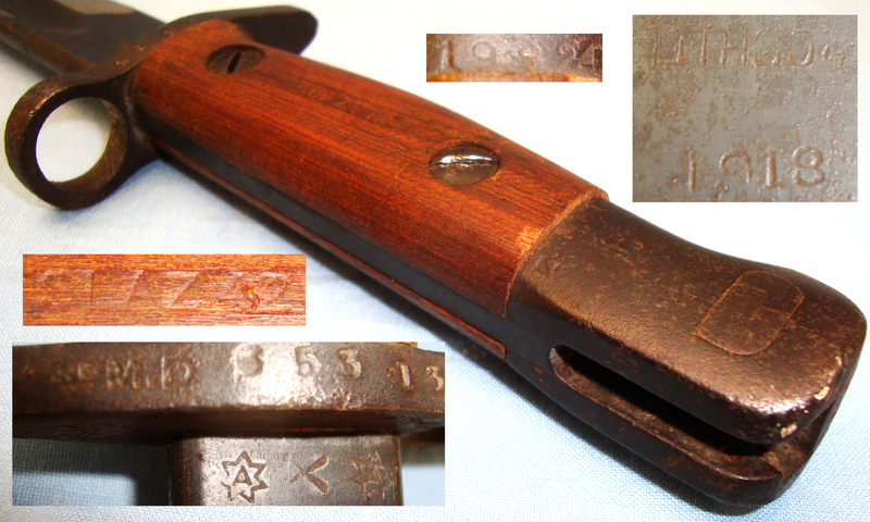 Australian ‘1907’ Pattern Bayonet and Scabbard Made at ‘Lithgow Small Arms Factory’. 19480 Bayonet