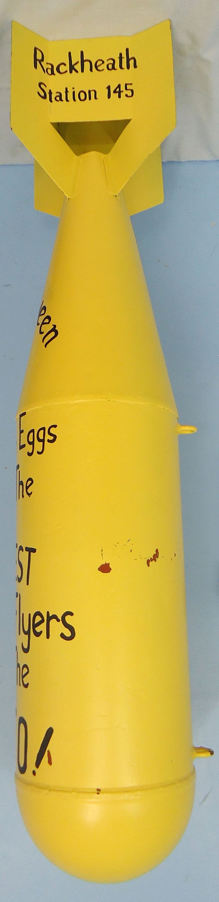 INERT DEACTIVATED. WW2, 467th Bomb Group, Station 145, Rackenheath, Norfolk ‘Gate Guardian’ M28A2 Practice Bomb with Inscription to European Theatre Operatons. Sn - 22846:92 INERT DEACTIVATED. WW2, 467th Bomb Group, Station 145, Rackenheath, Norfolk ‘Gate Guardian’ M28A2 Practice Bomb with Inscription to European Theatre Operatons. Sn - 22846:92  Other Ammunition - {CATEGORY}
