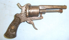 Lepage (Liège) 7mm Pinfire Obsolete Calibre 6 Shot Double Action Revolver With Ornate Tooled Fo 7mm Revolver