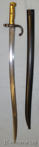 French M1866 Chassepot Bayonet AND Scabbard. BAYO 699. Bayonet in 