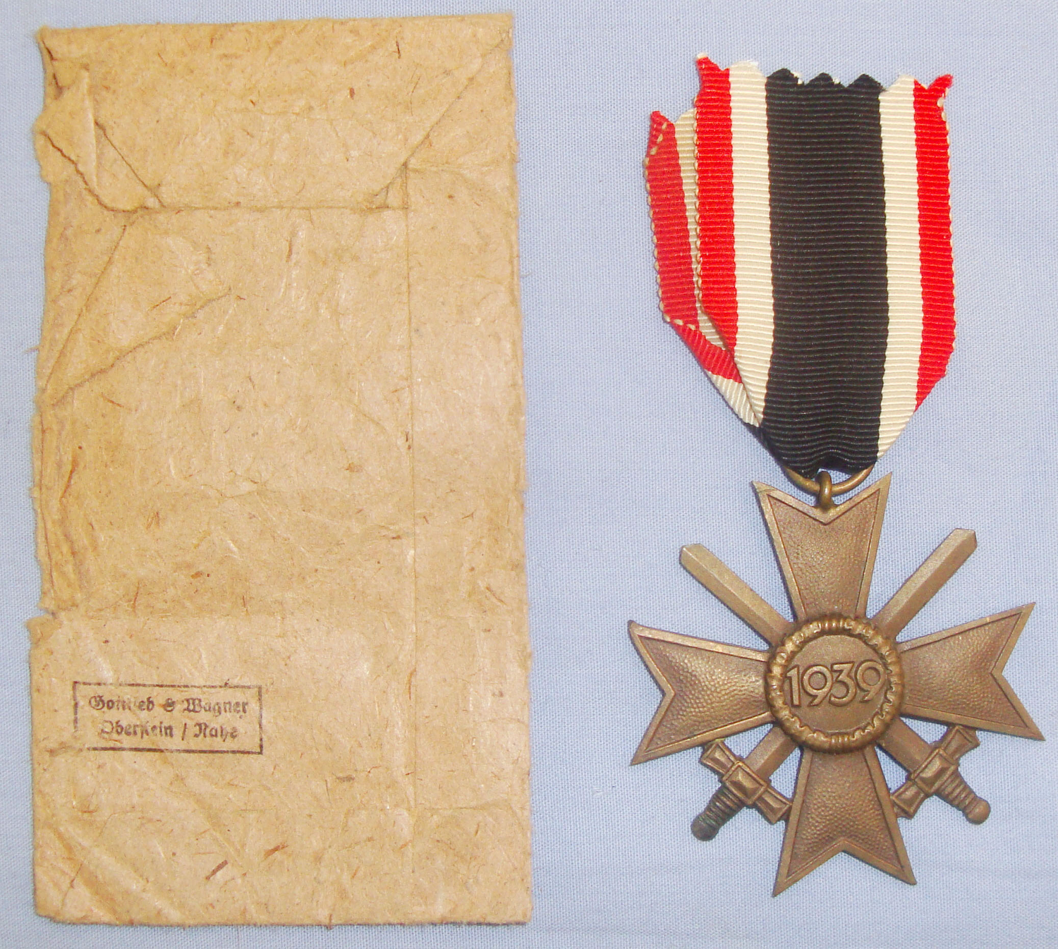  1939 Nazi 2nd Class War Merit Cross Ribbon & Original Packet of Issue. N 137. 1939 Nazi 2nd Class War Merit Cross Ribbon & Original Packet of Issue. N 137. Antique & Militaria