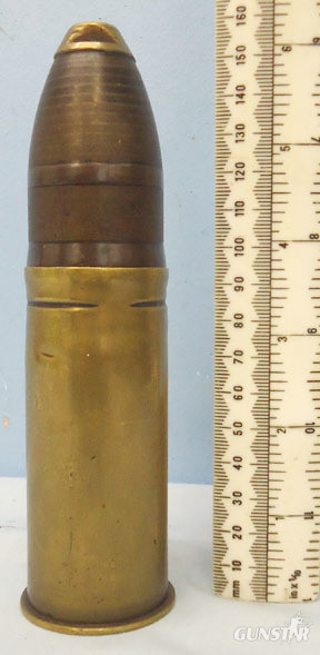 DEACTIVATED INERT. British Unfired Early VSM (Vickers Son and Maxim) 37mm (37 x  DEACTIVATED INERT. British Unfired Early VSM (Vickers Son and Maxim) 37mm (37 x  Antique & Militaria in 
