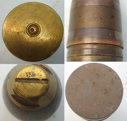 DEACTIVATED INERT. British Unfired Early VSM (Vickers Son and Maxim) 37mm (37 x  DEACTIVATED INERT. British Unfired Early VSM (Vickers Son and Maxim) 37mm (37 x  Antique & Militaria