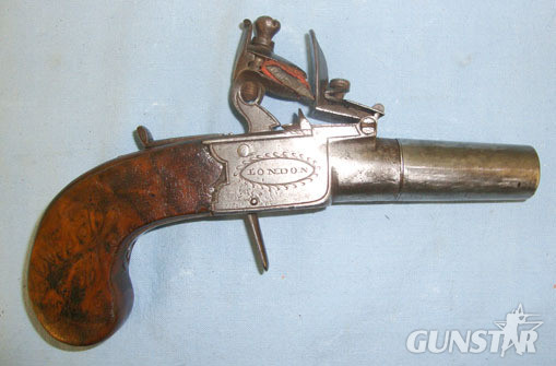 Archer 38 Bore Flintlock Pocket Pistol With Folding Trigger & Turn Off Barrel  Muzzleloader in 