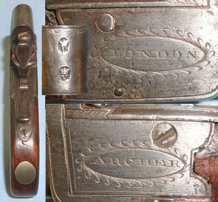  Archer 38 Bore Flintlock Pocket Pistol With Folding Trigger & Turn Off Barrel  Muzzleloader