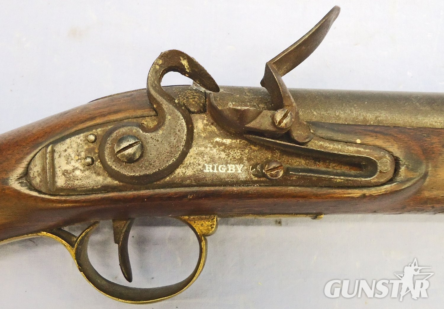 {CATEGORY} - John Rigby Scarce, Dublin, Preventative Water Guard, PWG, (Pre Coastguard), Quality, Rigby of Dublin .650” bore Flintlock Carbine. Sn - 21851:8 Muzzleloader .65 Cal Muzzleloader Rifle in 