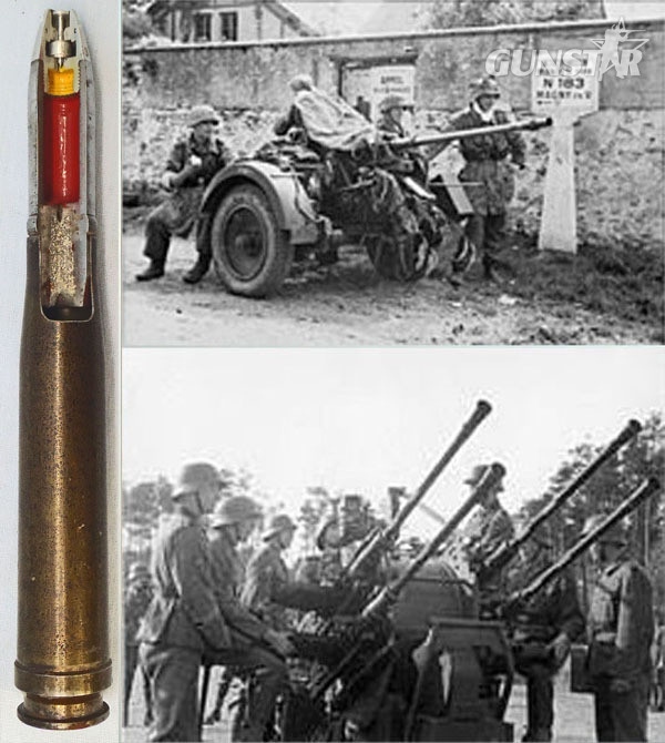 INERT DEACTIVATED. German, WW2, 1944 Dated, 20mm Soluthern (20x138B) (Flak 30 & 38) High Explosive/Trace (HE/T) (Self Destroying) Quarter Sectioned Round. - O 2003 INERT DEACTIVATED. German, WW2, 1944 Dated, 20mm Soluthern (20x138B) (Flak 30 & 38) High Explosive/Trace (HE/T) (Self Destroying) Quarter Sectioned Round. - O 2003  Other Ammunition in 