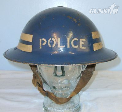 British Police Inspector's Tommy Helmet Marked ‘7’ With Liner & Chinstrap. Home Front, British Police Inspector's Tommy Helmet Marked ‘7’ With Liner & Chin Clothing in 