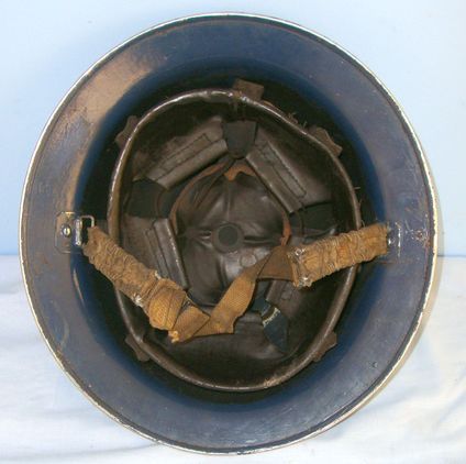 British Police Inspector's Tommy Helmet Marked ‘7’ With Liner & Chinstrap. Home Front, British Police Inspector's Tommy Helmet Marked ‘7’ With Liner & Chin Clothing