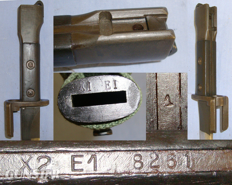 RARE**British Trials Pattern FN FAL X2E1 Bayonet & X1E1 Scabbard & Webbing Frog. Bayonet