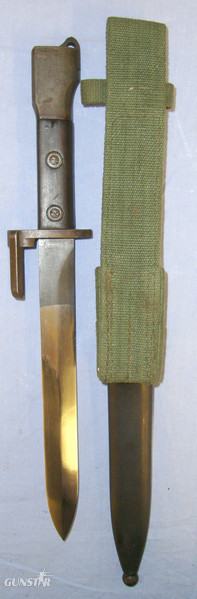  RARE**British Trials Pattern FN FAL X2E1 Bayonet & X1E1 Scabbard & Webbing Frog. Bayonet
