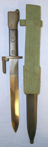 RARE**British Trials Pattern FN FAL X2E1 Bayonet & X1E1 Scabbard & Webbing Frog. Bayonet
