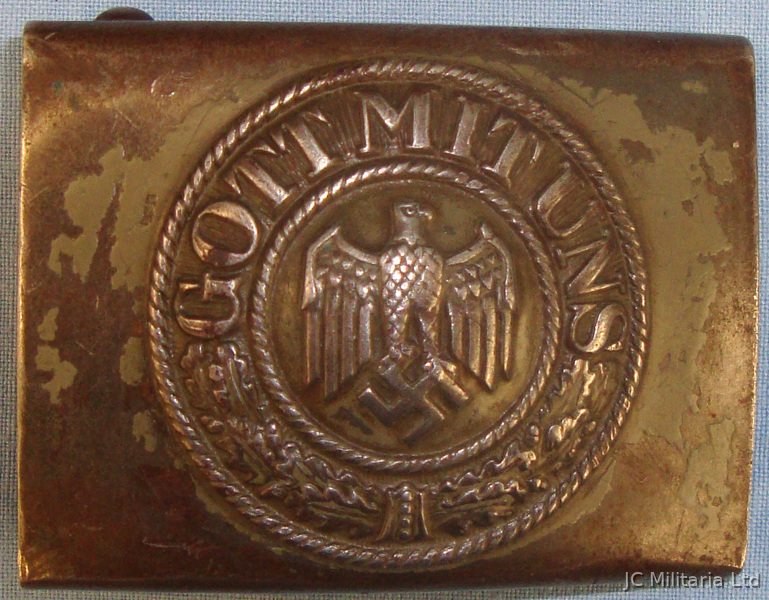 C1937 Nazi German Army Buckle imprinted - ‘GOTT MIT UNS’ ‘God is with us’. N 88. C1937 Nazi German Army Buckle imprinted - ‘GOTT MIT UNS’ ‘God is with us’. N 88. Antique & Militaria in 