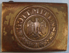 C1937 Nazi German Army Buckle imprinted - ‘GOTT MIT UNS’ ‘God is with us’. N 88. C1937 Nazi German Army Buckle imprinted - ‘GOTT MIT UNS’ ‘God is with us’. N 88. Antique & Militaria