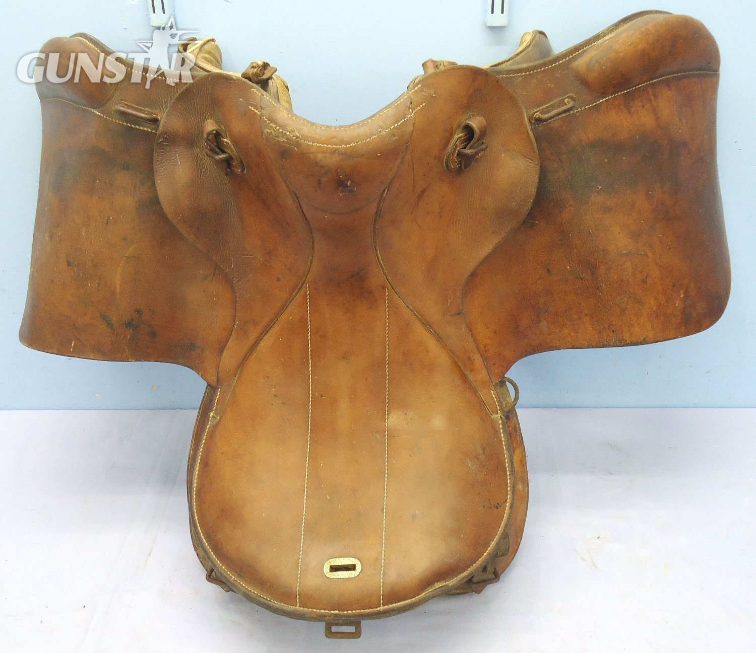 German, 1936 Dated, Military Leather Cavalry Saddle. - L 158 German, 1936 Dated, Military Leather Cavalry Saddle. - L 158 Antique & Militaria in 