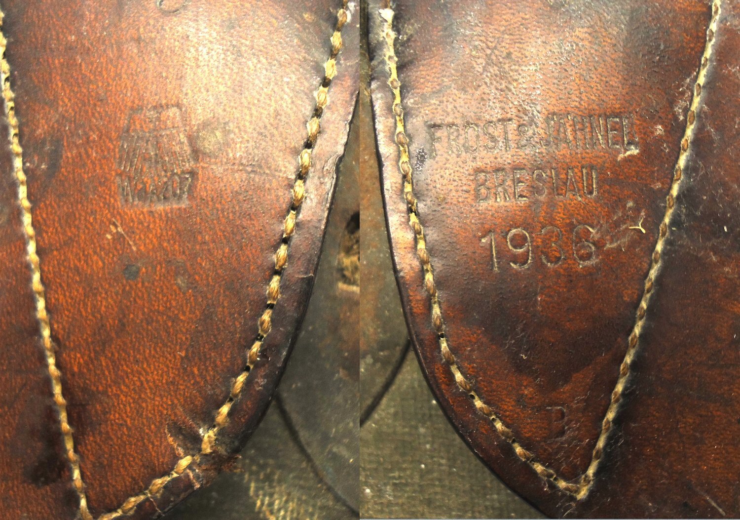  German, 1936 Dated, Military Leather Cavalry Saddle. - L 158 German, 1936 Dated, Military Leather Cavalry Saddle. - L 158 Antique & Militaria