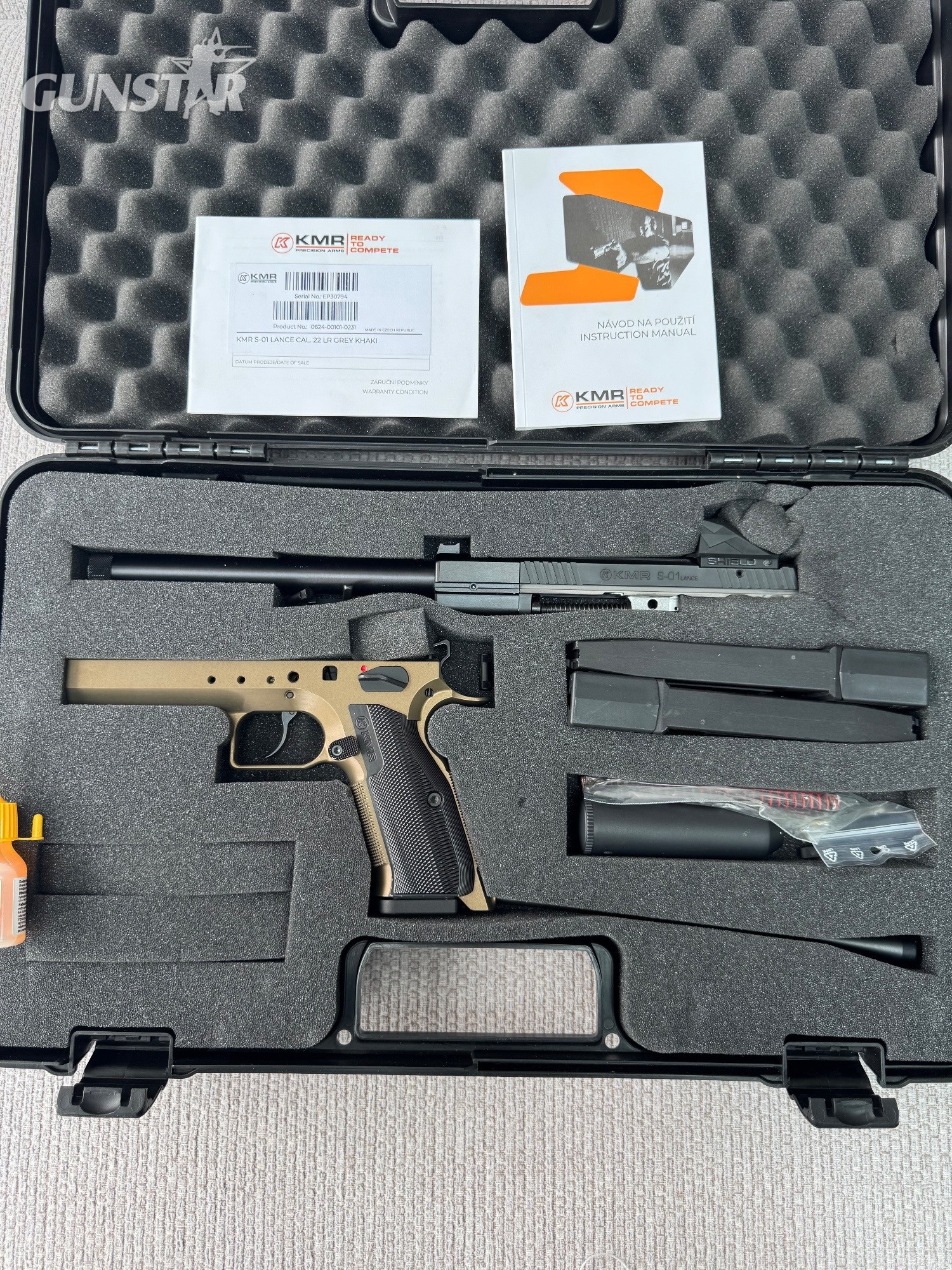 KMR S-01 Standard .22 L B Pistol plus accessories  S-01 .22 Long Barrel in 