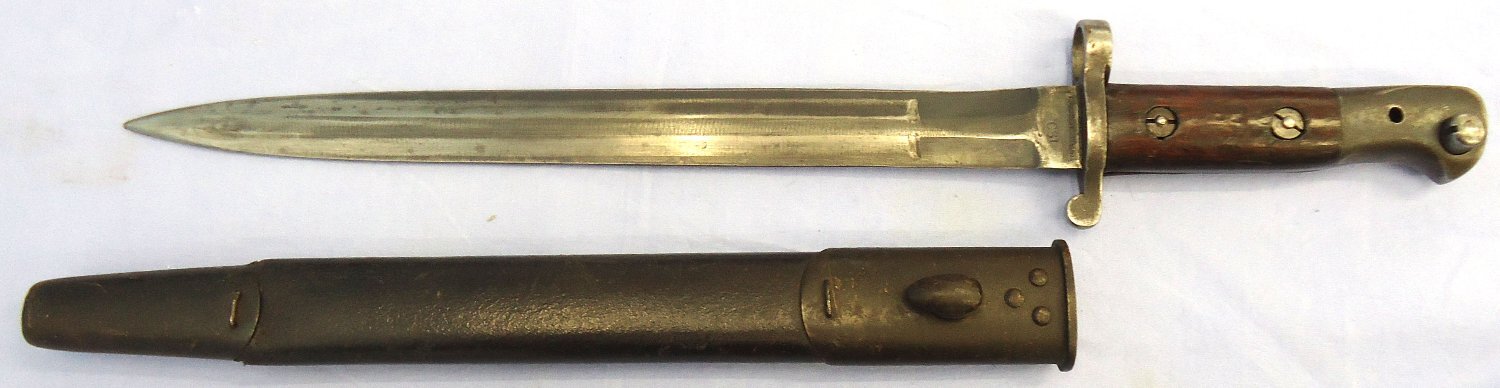British, 1903 Pattern, (Not Converted) Bayonet by Sanderson, Sheffield and Scabbard. BAYO 377 Bayonet - {CATEGORY} in 