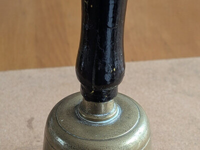 Brass Bell Wooden Handle WW2 Air Raid Precautions Bell - Engraved ARP G&J 1939 Antique & Militaria