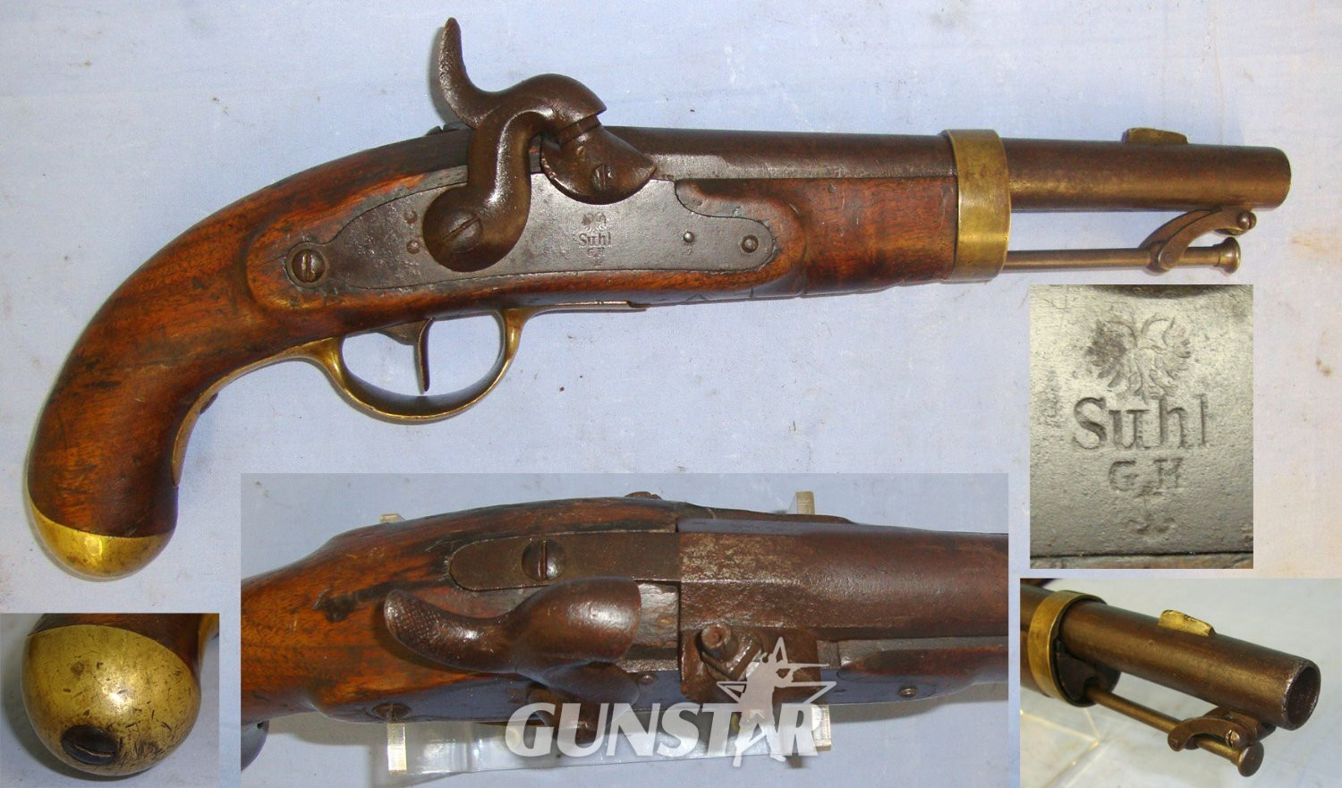 Suhl (Germany) With Brass Furniture & Captive Steel Ram Rod. Sn 22697 .600 Nitro Express Muzzleloader in 