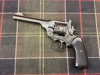 Webley / Webley & Scott WEBLEY MK-VI SERVICE REVOLVER 6’’ BATTLE FIELD FINNISH.  .177