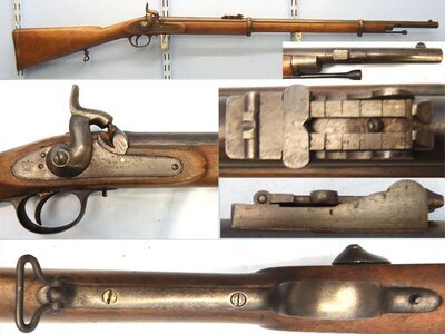 Victorian, British, 1859 Dated, TOWER Pattern 1856, .577 Calibre 2 Band Sergeants 3 Groove Short Antique Rifle. **. Sn 23657 Victorian, British, 1859 Dated, TOWER Pattern 1856, .577 Calibre 2 Band Sergeants 3 Groove Short Antique Rifle. **. Sn 23657 Muzzleloader Various Rifle