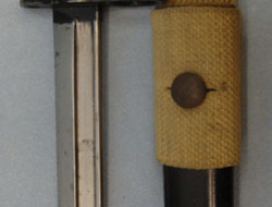 British No 7 MK 1/L Swivelling Pommel Bayonet With Red Composite Grips For No 4  Bayonet