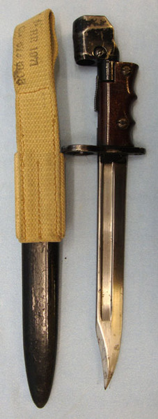 British No 7 MK 1/L Swivelling Pommel Bayonet With Red Composite Grips For No 4  Bayonet