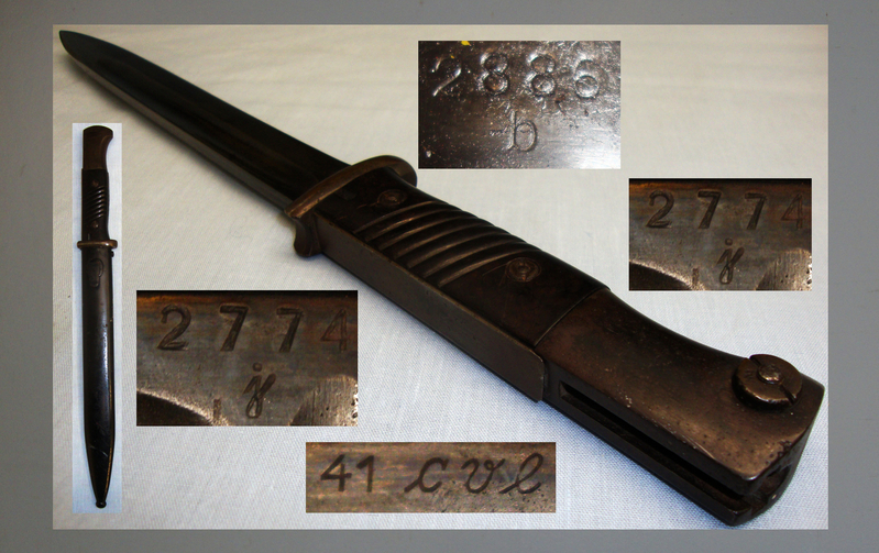 M84/98 German Bayonet Early Pattern 3rd Model and Scabbard. BAYO 753. Bayonet