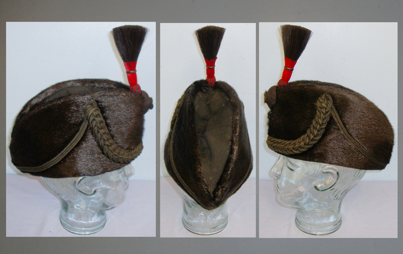 Victorian & WWI Era ‘Rifle Brigade Officers Sealskin Busby & Plume/Badge’. 19966:29. Victorian & WWI Era ‘Rifle Brigade Officers Sealskin Busby & Plume/Badge’. 19966:29. Antique & Militaria