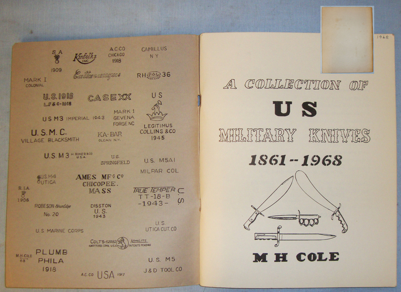  Rare Excellent Condition 1968 1st Edition* A Collection of U.S Military Knives 1861-1968 by M.H.Cole. 19402:14. Rare Excellent Condition 1968 1st Edition* A Collection of U.S Military Knives 1861-1968 by M.H.Cole. 19402:14. Other Accessory