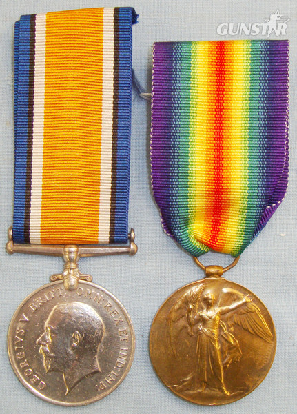 Pair* Victory Medal and British War Medal Awarded to Sergeant G.P.Saville of the 3rd London Regiment. BA 406. Pair* Victory Medal and British War Medal Awarded to Sergeant G.P.Saville of the 3rd London Regiment. BA 406. Antique & Militaria in 