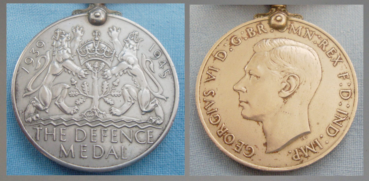 WWII British Defence Medal with Ribbon. BA 420. WWII British Defence Medal with Ribbon. BA 420. Antique & Militaria