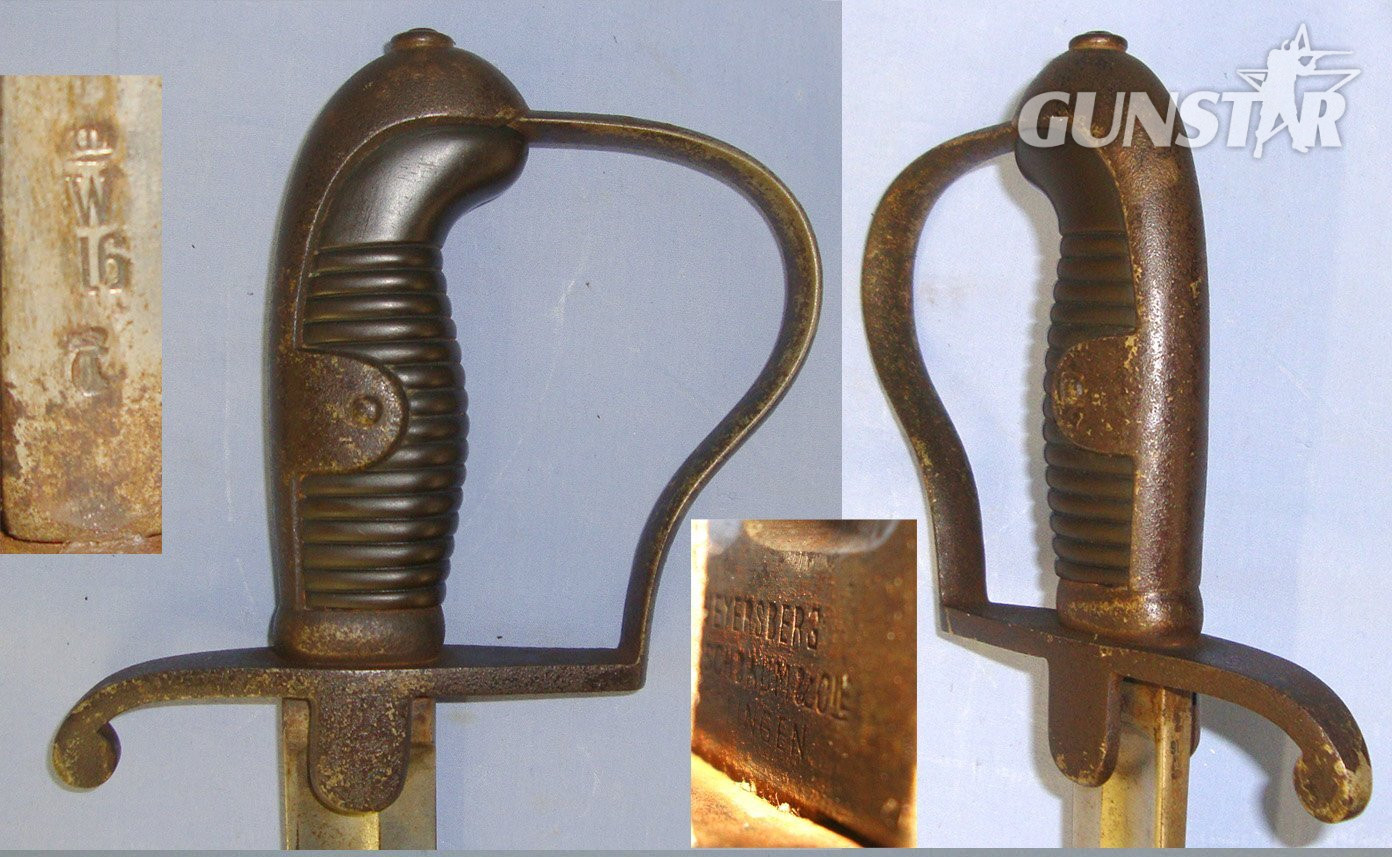 WW1 1916 Imperial German Mannschaften (other ranks) Field Artillery Sword By Weyersberg Kirschbaum & Cie (WKC) Solingen & Scabbard. Sn 22954 Sword
