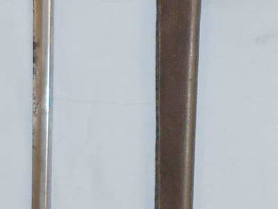 Matching Numbers* British Enfield Pattern 1853 Bayonet Scabbard and Leather Frog. 21748. Bayonet