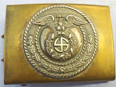Germany, Third Reich, SA Enlisted Personnel 2 Piece Belt Buckle, Early Sunwheel Swastika Version. Sn - 12725 Germany, Third Reich, SA Enlisted Personnel 2 Piece Belt Buckle, Early Sunwheel Swastika Version. Sn - 12725 Antique & Militaria