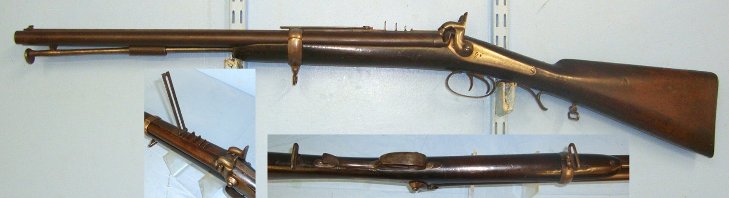  VERY RARE**ONE OF ONLY 900** Un-Altered, 1859 Dated, 32 Bore, Jacob Double Rifled Barrel Percussion Rifle By Swinburn & Son To The Indian Jacob's Rifles Battalion. Sn 14786 double rifle Double Rifle .32 Rifle
