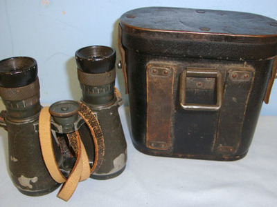 Emil Busch AG Rathenow With Spandau GPK Rifle Inspection Office ‘K’ Mark, Neck S 6 X 39 Magnification Fernglas Model 08 Field Binoculars By Emil Busch AG Ratheno Sight & Optic