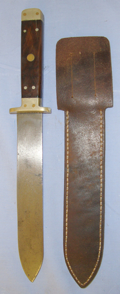  UNUSUAL**Late Victorian Era ‘J. Sainsbury Ltd’ (London) Spear Point Bowie Knife With Quality Made Later Scabbard Hunting Knive