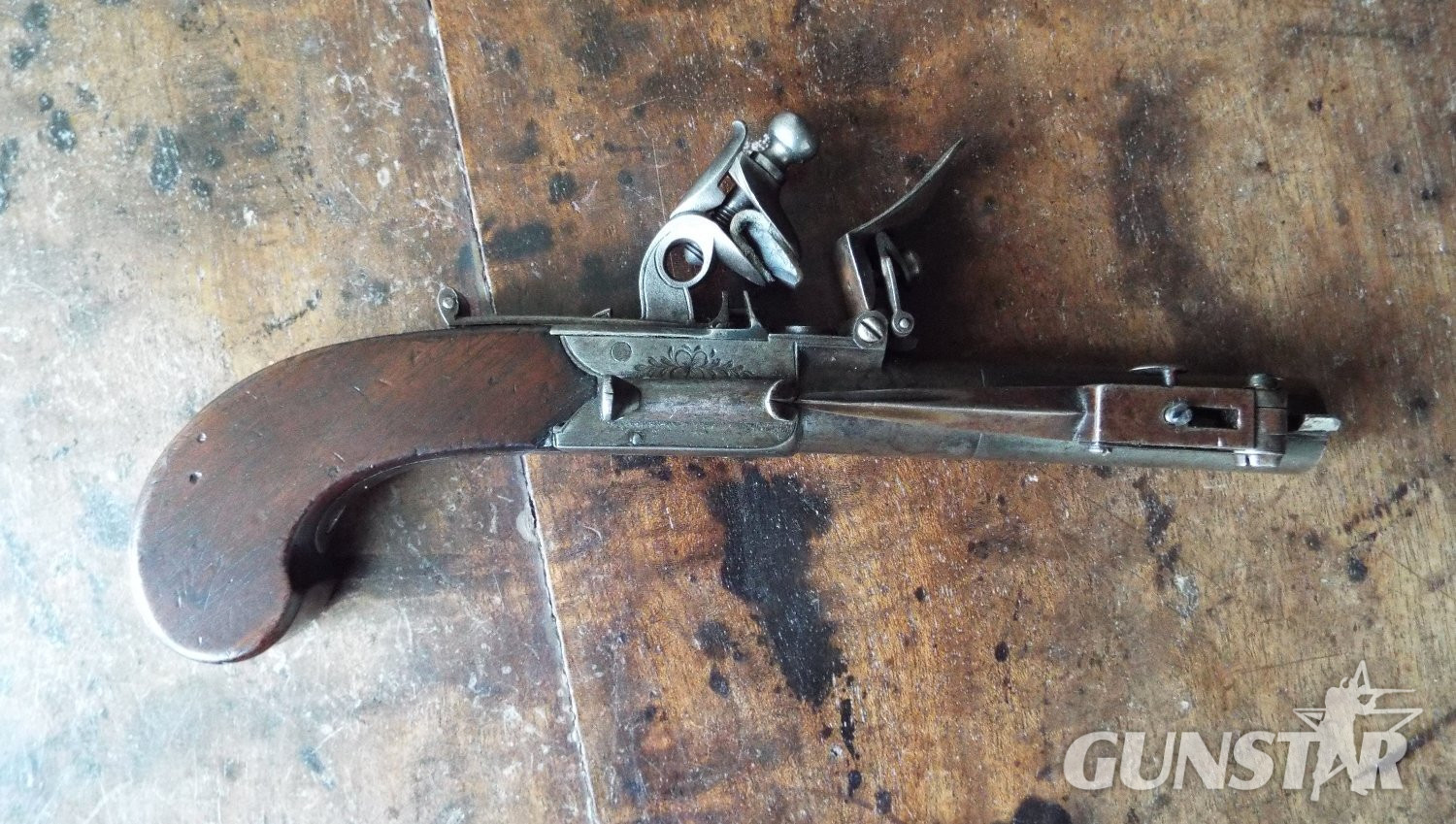 E. & G. Higham Flintlock Pocket Bayonet Pistol .38 Muzzleloader in 