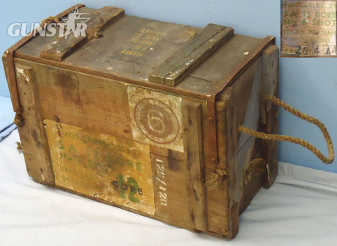 400 Round Empty Wooden Ammunition Box Originally Containing 400 Rounds Of 12 Bor 400 Round Empty Wooden Ammunition Box Originally Containing 400 Rounds Of 12 Bor Antique & Militaria in 