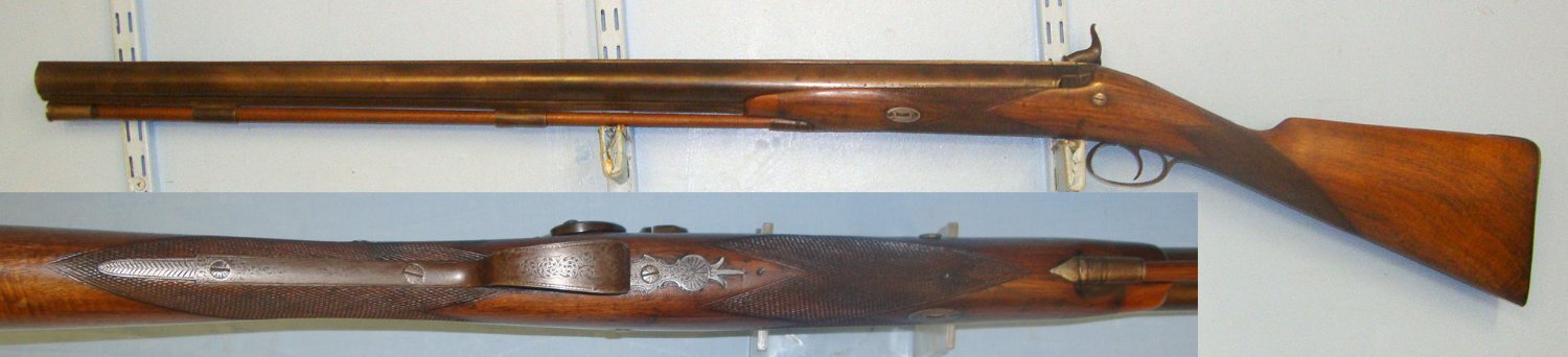  LARGE & HEAVY** C1855 English Sanderson (Possibly ‘Elephant King‘ George P. Sanderson) 4 Bore Black Powder Big Game Percussion Elephant Gun For Use With ¼ Pound Lead Ball Of 1” Diameter. Sn 21370 Muzzleloader 4 Gauge