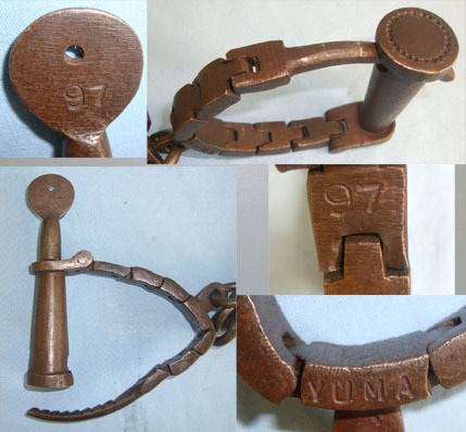  Hiatt Flexible’ Link Handcuffs Marked ‘Yuma’ To The Yuma Police Dept, Arizona , USA Nu Other Accessory