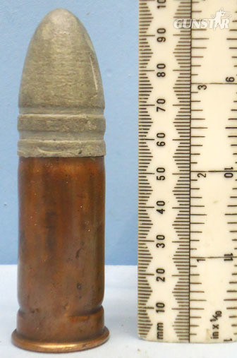 INERT DEACTIVATED. Extremely Rare Unfired 1 Inch (25.4 x 55R) Gatling Gun Bennet INERT DEACTIVATED. Extremely Rare Unfired 1 Inch (25.4 x 55R) Gatling Gun Bennet Antique & Militaria
