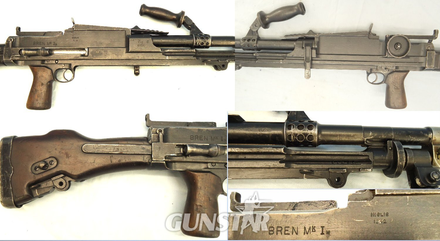  WW2, 1942 Dated Bren Mk 1m .303 Calibre Light Machine Gun By Inglis. Matching Barrel. ** OLD SPEC**1995 UK DEACTIVATION CERTIFICATED**. D 5988  WW2, 1942 Dated Bren Mk 1m .303 Calibre Light Machine Gun By Inglis. Matching Barrel. ** OLD SPEC**1995 UK DEACTIVATION CERTIFICATED**. D 5988  Various  Machine Gun