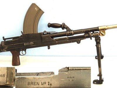 WW2, 1942 Dated Bren Mk 1m .303 Calibre Light Machine Gun By Inglis. Matching Barrel. ** 1995 UK DEACTIVATION CERTIFICATED**. D 5988 WW2, 1942 Dated Bren Mk 1m .303 Calibre Light Machine Gun By Inglis. Matching Barrel. ** 1995 UK DEACTIVATION CERTIFICATED**. D 5988 Various  Machine Gun